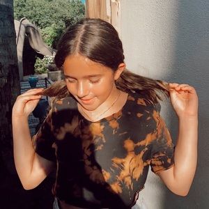 My personal  tie dyed bleach crop top